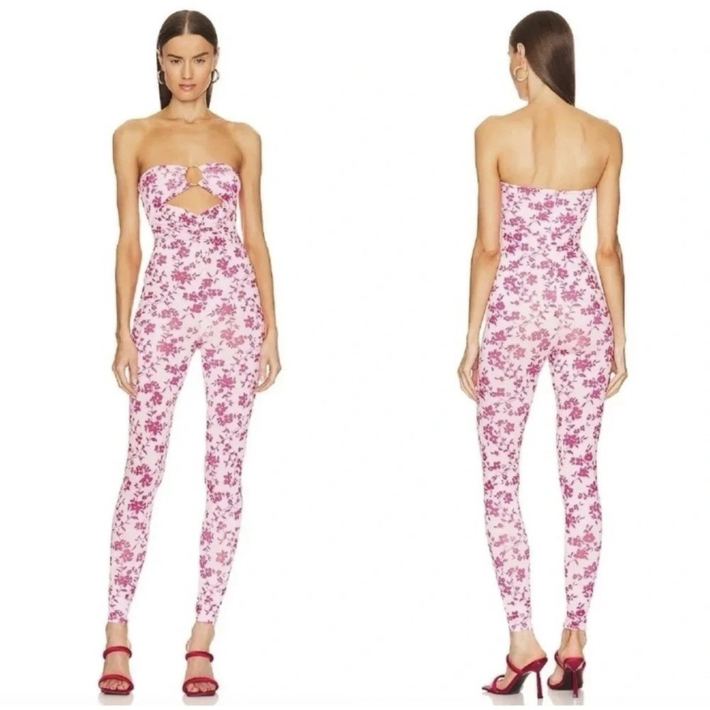 Lovers + Friends Floral Jasmine Strapless‎ Jumpsuit NWT Sz M